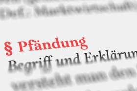 Foto: Textausschnitt Pfändung